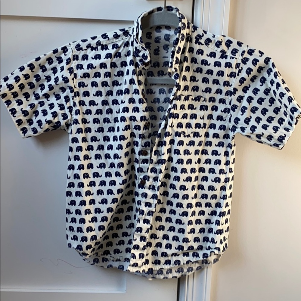 Elephant button down shirt